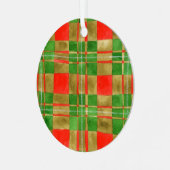 MAC GREGOR TARTAN Metal Circle Ornament (Voorkant links)