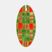 MAC GREGOR TARTAN Metal Ovaal Ornament (Voorkant links)