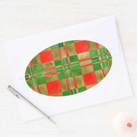 MAC GREGOR TARTAN Oval Stickers (Envelop)
