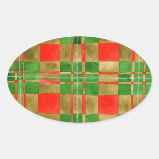 MAC GREGOR TARTAN Oval Stickers (Voorkant)