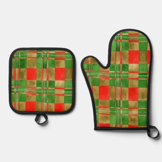 MAC GREGOR TARTAN Oven Mitt & Pot Houder Set (Voorkant)