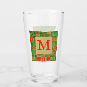 MAC GREGOR TARTAN Pint Glass + Initiaal Glas