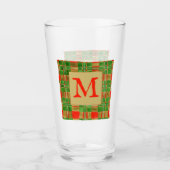 MAC GREGOR TARTAN Pint Glass + Initiaal Glas (Voorkant)