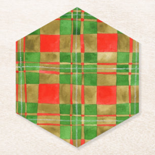 MAC GREGOR TARTAN Pointy Hexagon Papier Onderzette Kartonnen Onderzetters