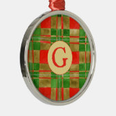 MAC GREGOR TARTAN Premium Rond Ornament + Initiaal (Rechts)