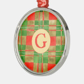 MAC GREGOR TARTAN Premium Rond Ornament + Initiaal (Links)