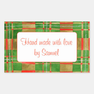 MAC GREGOR TARTAN rechthoek "Hand gemaakte" Sticke Rechthoekige Sticker