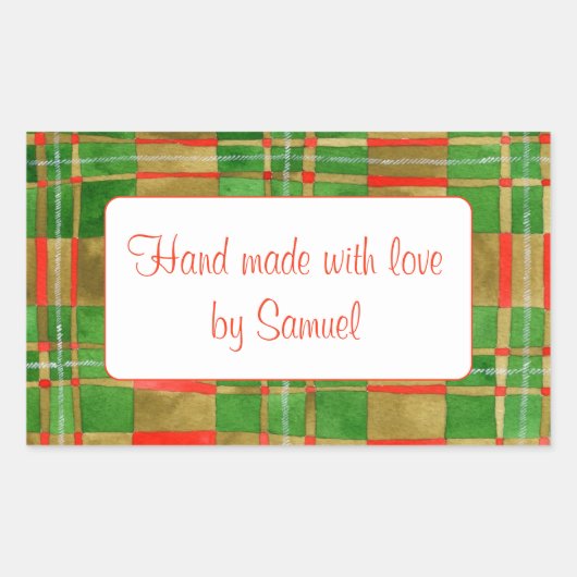 MAC GREGOR TARTAN rechthoek "Hand gemaakte" Sticke Rechthoekige Sticker (Voorkant)