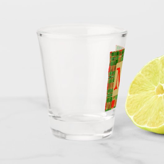 MAC GREGOR TARTAN Shot Glass + Initiaal Shot Glas (Links)