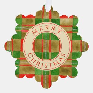 MAC GREGOR TARTAN Sneeuwvlok Papier Ornament Kaart