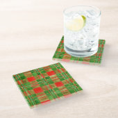 MAC GREGOR TARTAN Square Glass Onderzetter (Schuin)