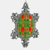 MAC GREGOR TARTAN Tin Sneeuwvlokje Ornament (Links)