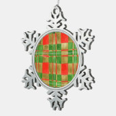MAC GREGOR TARTAN Tin Sneeuwvlokje Ornament (Rechts)