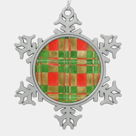 MAC GREGOR TARTAN Tin Sneeuwvlokje Ornament (Voorkant)