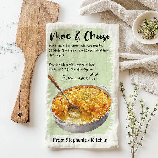 Mac & Kaas recept gepersonaliseerd Theedoek