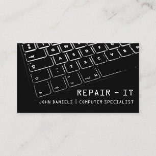 Mac-laptopservice met computerreparatie visitekaartje