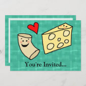 Mac Loves Cheese, Funny Cute Macaroni + Cheese Kaart (Voorkant / Achterkant)