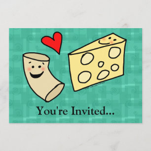 Mac Loves Cheese, Funny Cute Macaroni + Cheese Kaart