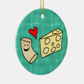 Mac Loves Cheese, Funny Cute Macaroni + Cheese Keramisch Ornament (Rechts)