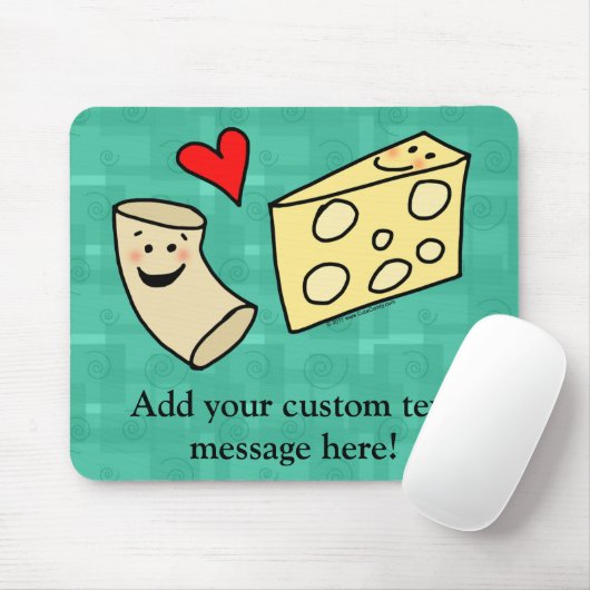 Mac Loves Cheese, Funny Cute Macaroni + Cheese Muismat (Met muis)