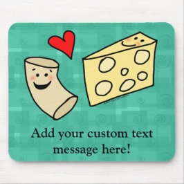 Mac Loves Cheese, Funny Cute Macaroni + Cheese Muismat