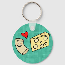 Mac Loves Cheese, Funny Cute Macaroni + Cheese Sleutelhanger