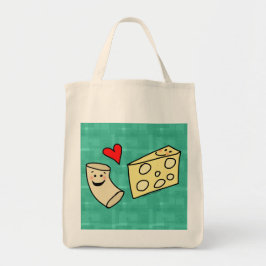 Mac Loves Cheese, Funny Cute Macaroni + Cheese Tote Bag