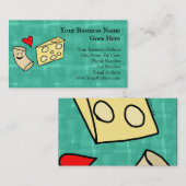 Mac Loves Cheese, Funny Cute Macaroni + Cheese Visitekaartje (Voorkant / Achterkant)