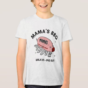 Mac Mamas BBQ Walk In Pig Out Sunny Summer Gift _1 Tri-Blend Shirt
