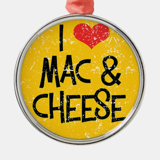 Mac n Cheese kerstversiering Metalen Ornament (Voorkant)