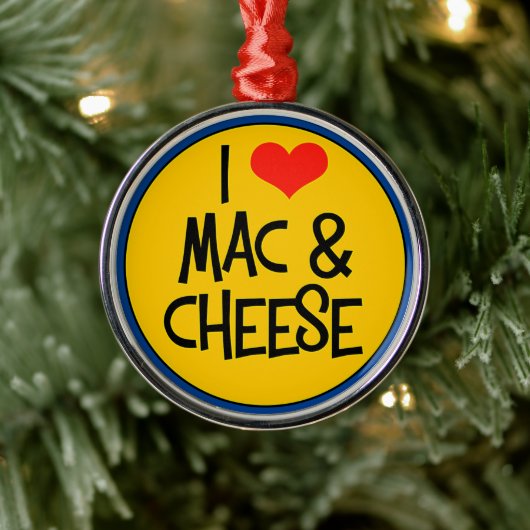 Mac n Cheese-magneet Metalen Ornament (Boom)