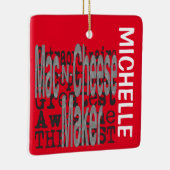 Mac-N-Cheese Maker Extraordinaire CUSTOM Keramisch Ornament (Rechts)