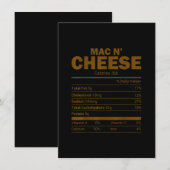 Mac N Cheese Voedingsfeiten Familie Match Kaart (Voorkant / Achterkant)