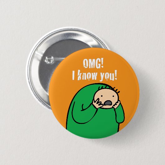 Mac OMG. Button (Oranje) (Voorkant /achterkant)