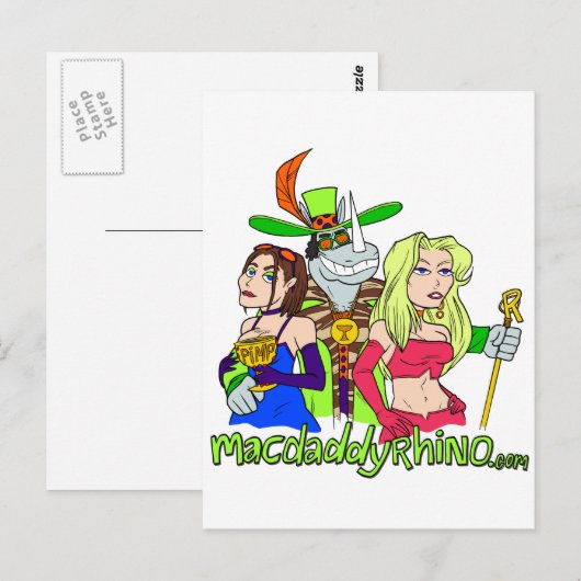 Mac papa Rhino Briefkaart (Voorkant / Achterkant)