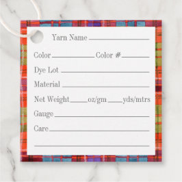 MAC RAE TARTAN 2" Vierkante Garnetiketten Bedankjes Labels