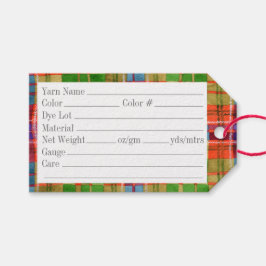 MAC RAE TARTAN 3.5 "x2" garen Labels Cadeaulabel