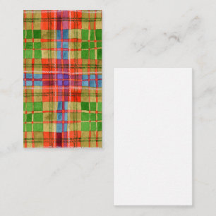 MAC RAE TARTAN 3.5x2 Platte kaart / Verticaal Notitiekaartje