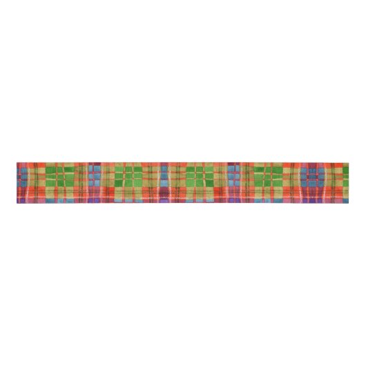 MAC RAE TARTAN 3"Breed Grosgrain Lint (Voorkant)