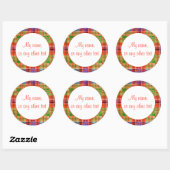 MAC RAE TARTAN 3" Ronde Matte Stickers (Vel)