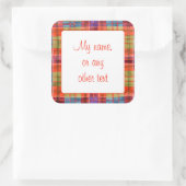 MAC RAE TARTAN 3" Vierkante Matte Stickers (Tas)