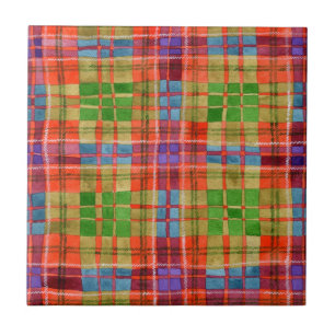 MAC RAE TARTAN 4,25" Keramiek Tegel Vierkant Tegeltje