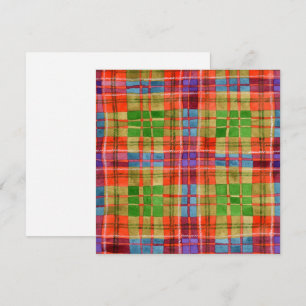MAC RAE TARTAN 5.25" Vierkante Platte Kaart