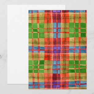 MAC RAE TARTAN 5.5x7.5 Platte kaart / Verticaal