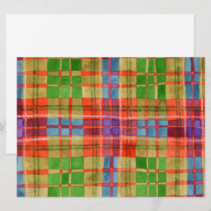 MAC RAE TARTAN 6.5x8.75 Platte kaart / Horizontaal