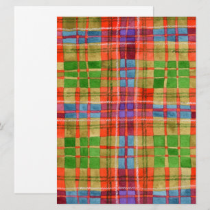 MAC RAE TARTAN 6.5x8.75 Platte kaart / Verticaal