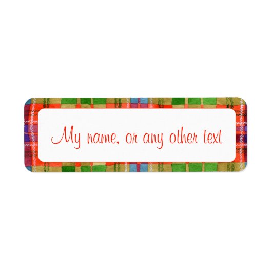 MAC RAE TARTAN .75 "x2.25" Labels (Voorkant)