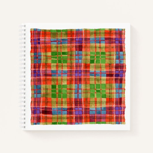 MAC RAE TARTAN 8.5x8.5 Spiraalvormig Notitieboek (Voorkant)