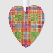 MAC RAE TARTAN Acryl Hart Ornament (voorkant)