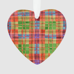 MAC RAE TARTAN Acryl Hart Ornament